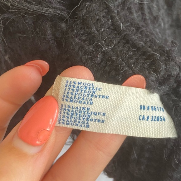 Anthropologie Leifsdottir Black Wool Alpaca Mohair Blend Sweater Size Small - Picture 11 of 15